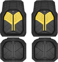 CAR PASS Heavy Duty Rubber Car Mats Full Set 4-Piece - Deep Dish
