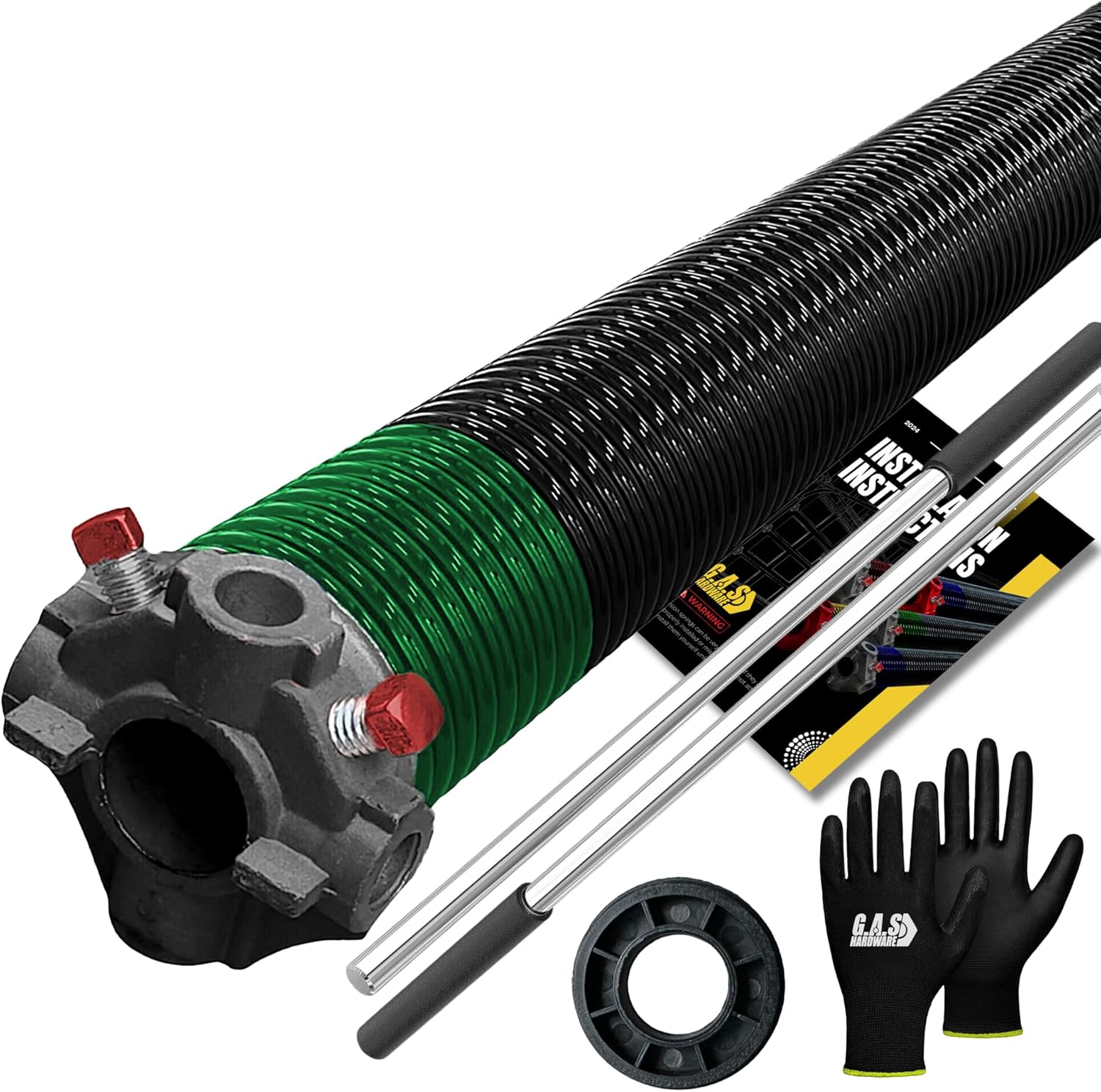 Garage Door Torsion Spring 243x2x32 with Winding Bars and Gloves