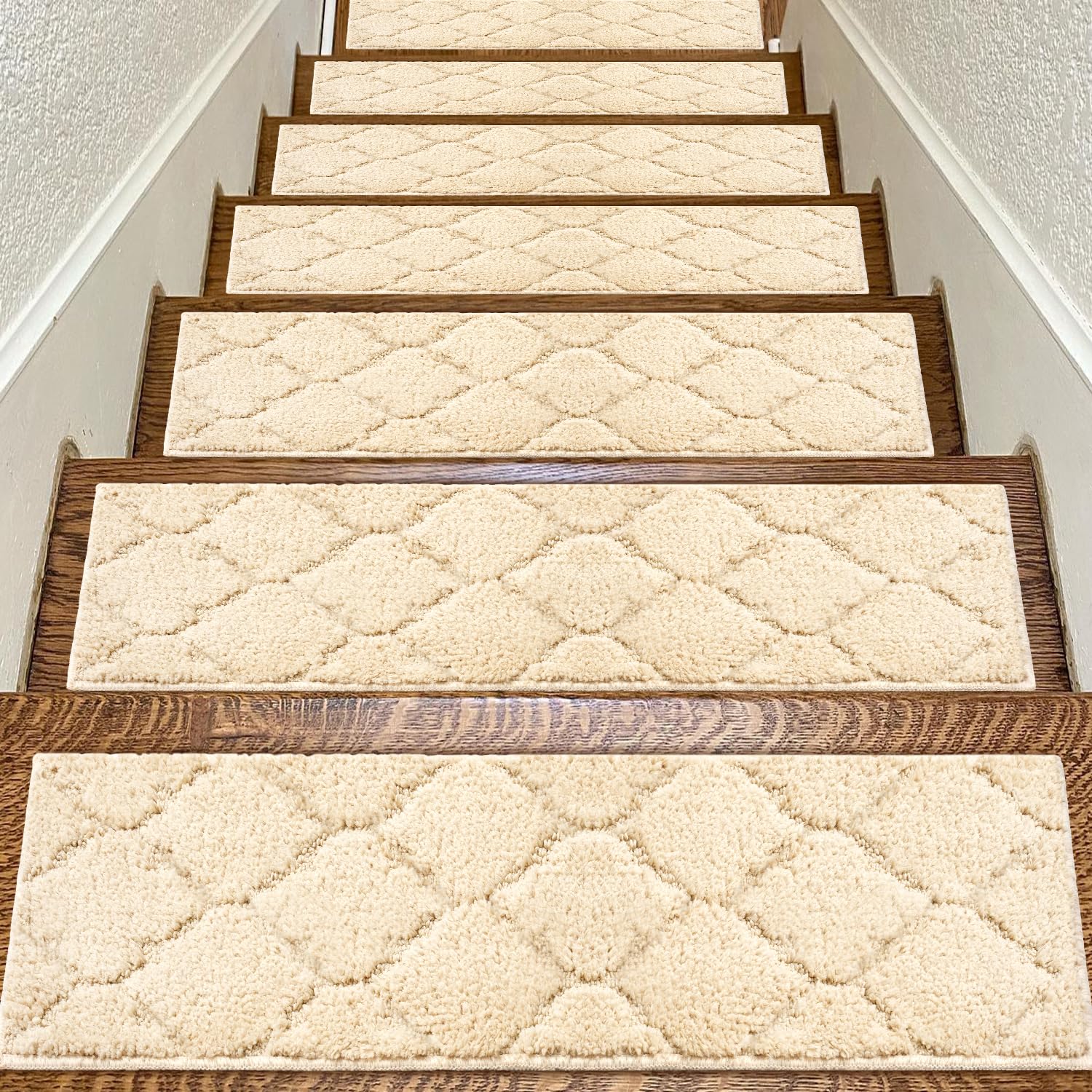 BAGAIL Soft Stair Treads Non-Slip for Safe Wooden Steps