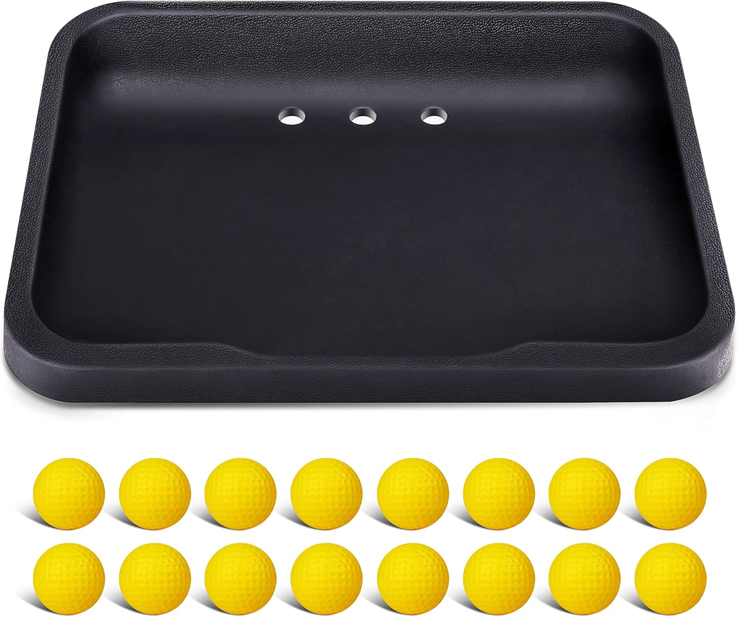CHAMPKEY Durable Golf Ball Tray with 16 Foam Balls | Stable Indoor/Outdoor Training