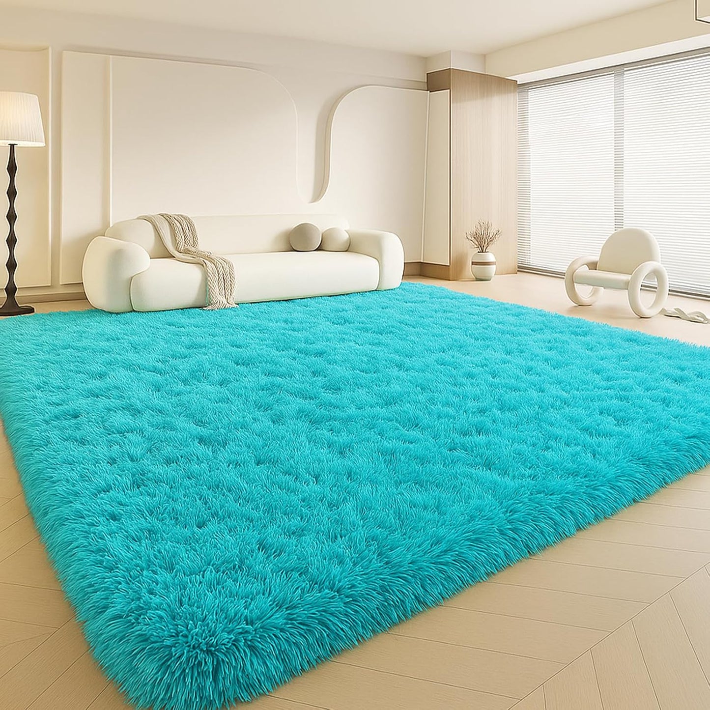 Large 9x12 Area Rug for Living Room, Soft Shag Rug for Kids