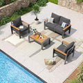 Aoxun Aluminum Patio Furniture Set 4 Seats - Oversized Sectional