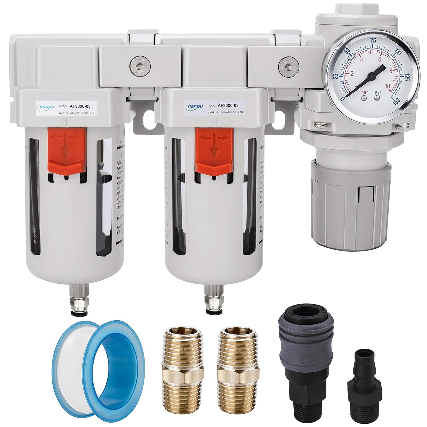 NANPU DFR-03 3/8in NPT Air Drying System with Double Filters
