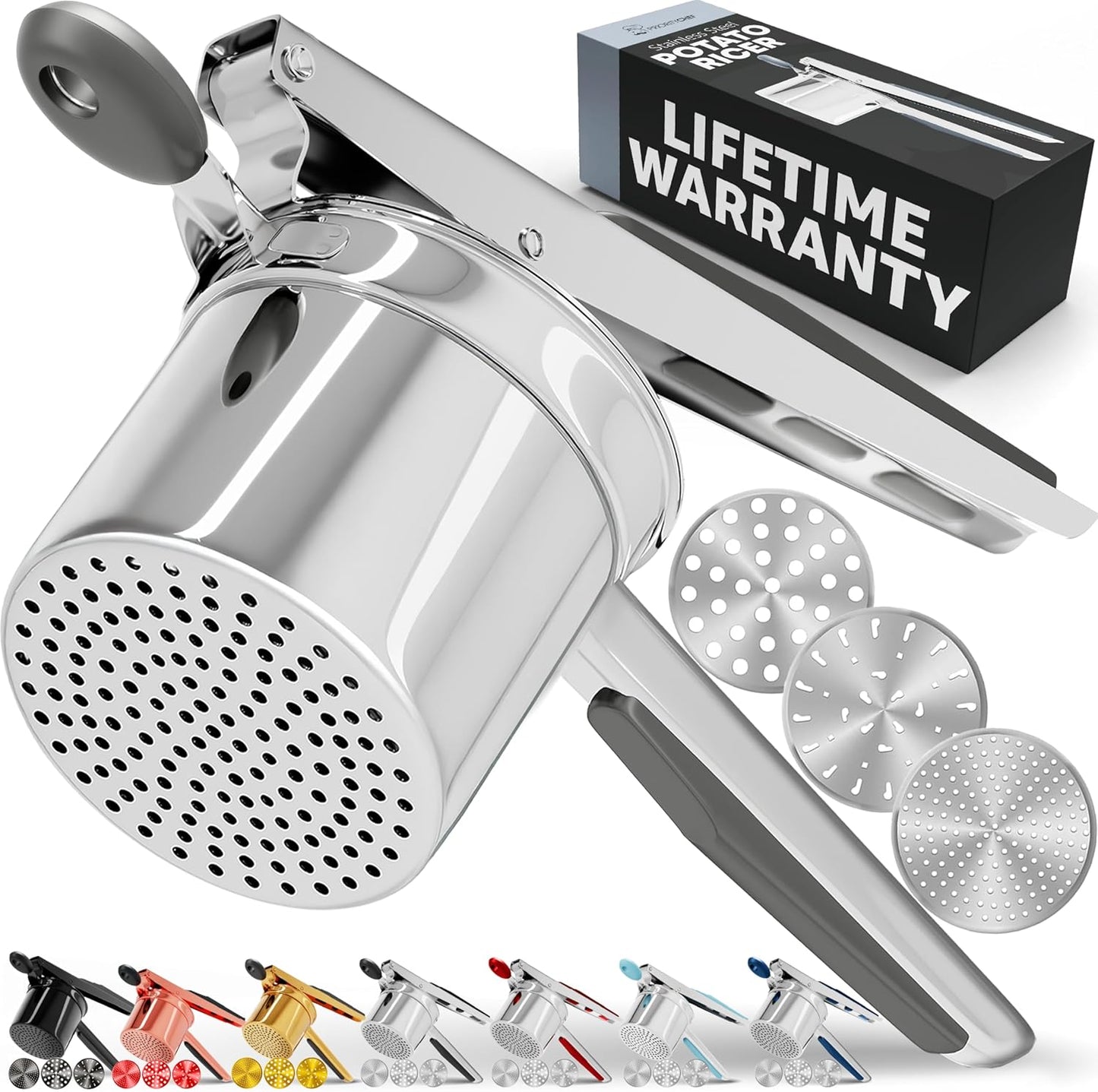 PriorityChef Large 15oz Potato Ricer for Perfect Mash