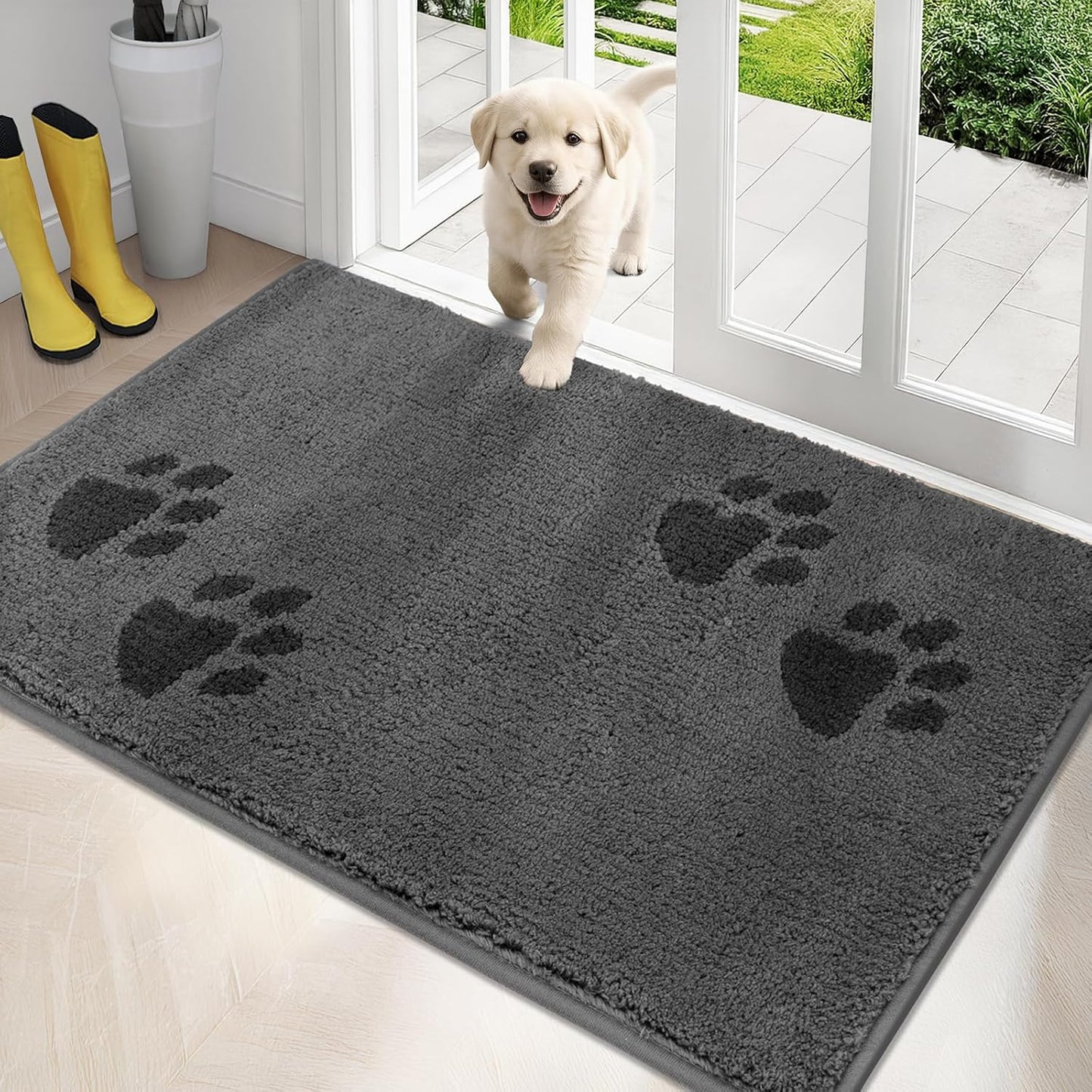 PURRUGS Dirt Trapping Door Mat 34in x 59in for Muddy Shoes