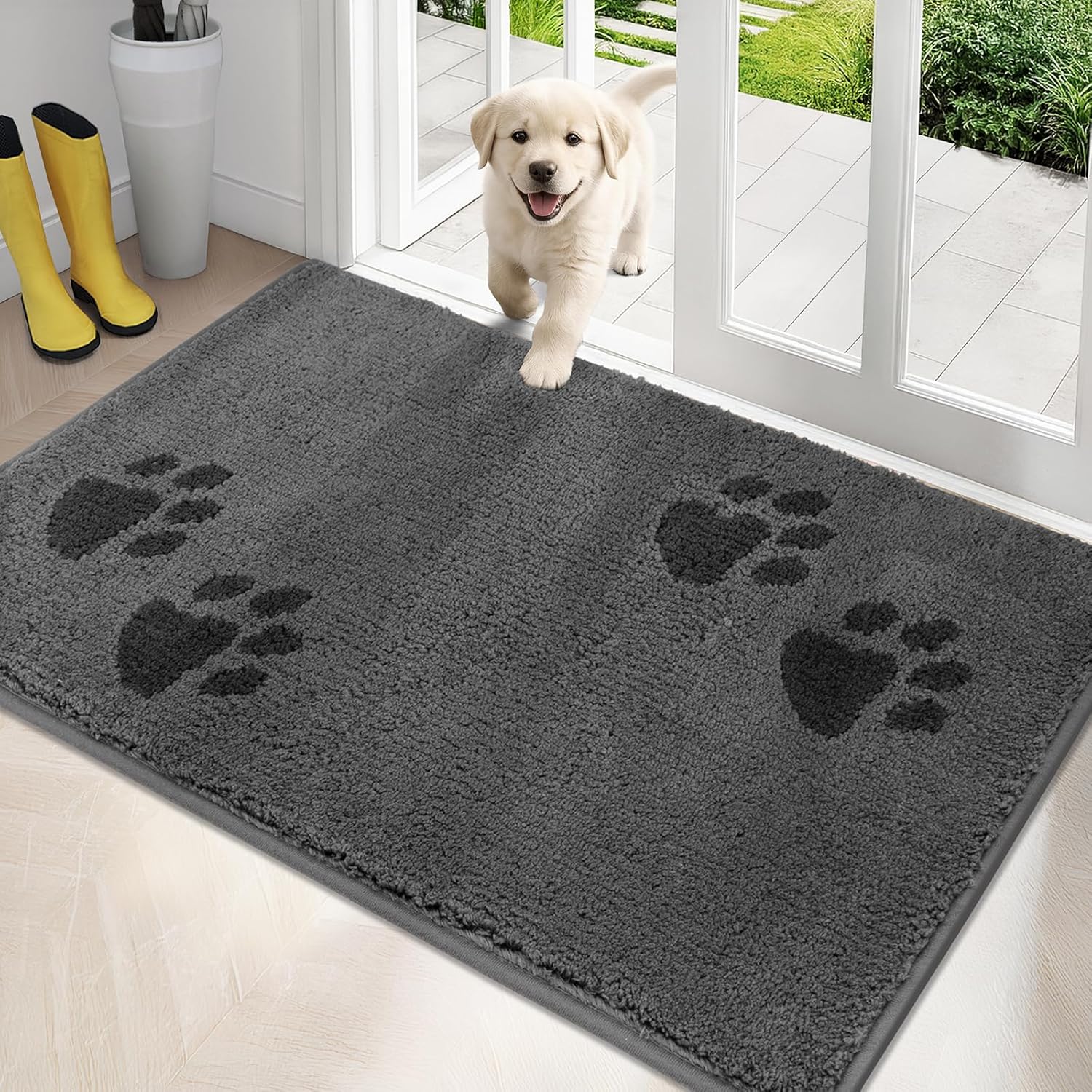 PURRUGS Dirt Trapping Door Mat 34in x 59in for Muddy Shoes