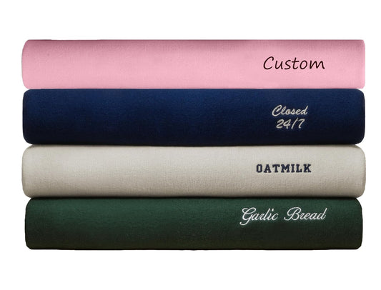 Personalized Embroidered Crewneck: Handmade Custom Gift