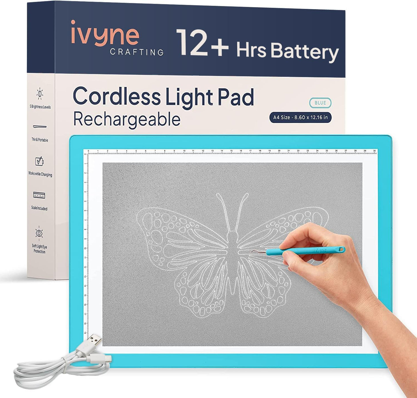 iVyne Rechargeable A4 Light Pad for Tracing & Weeding Vinyl