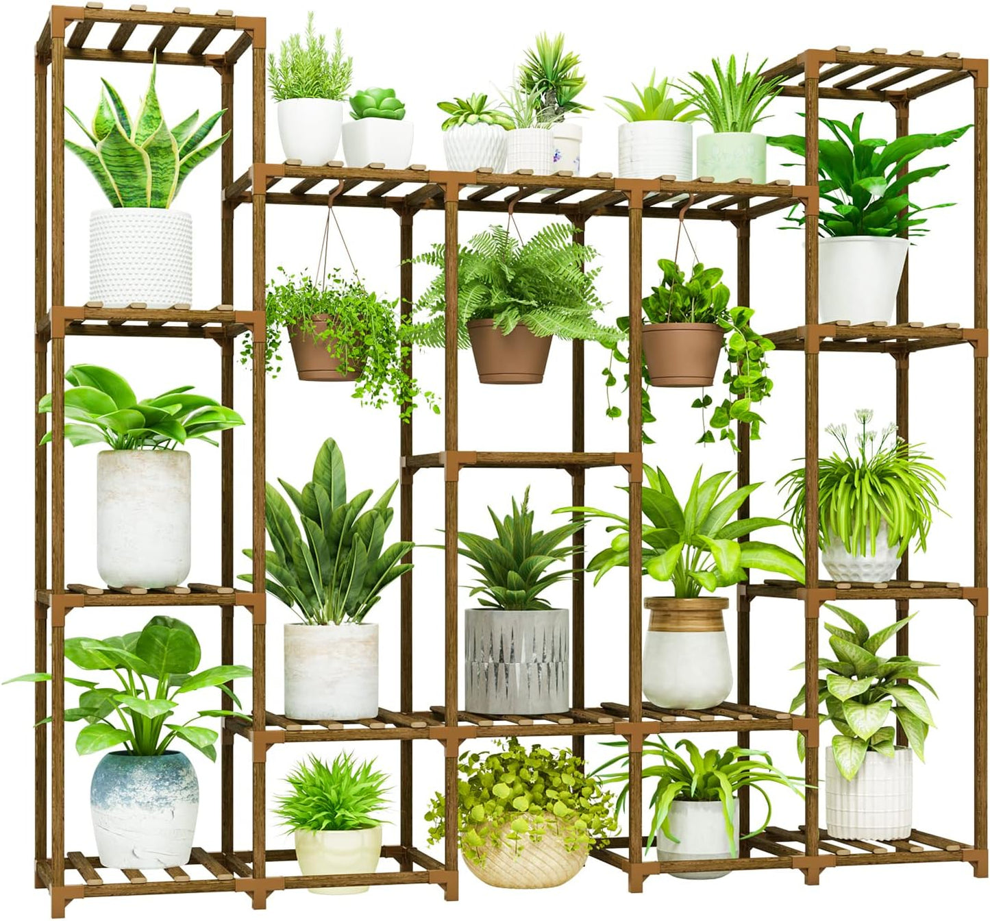Bamworld Large Plant Stand for Indoor Outdoor Use and Decor