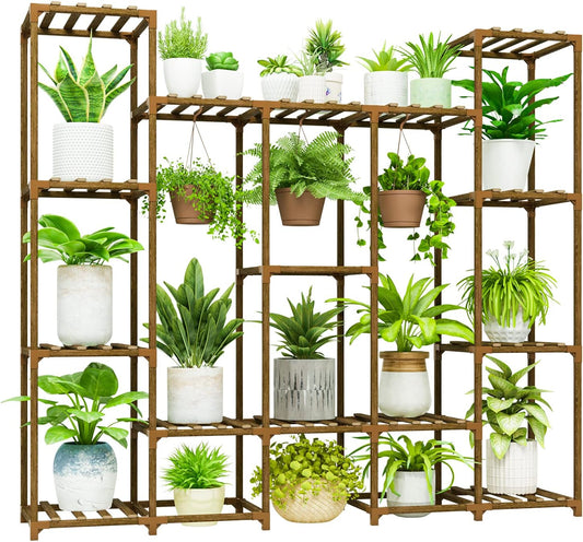 Bamworld Large Plant Stand for Indoor Outdoor Use and Decor