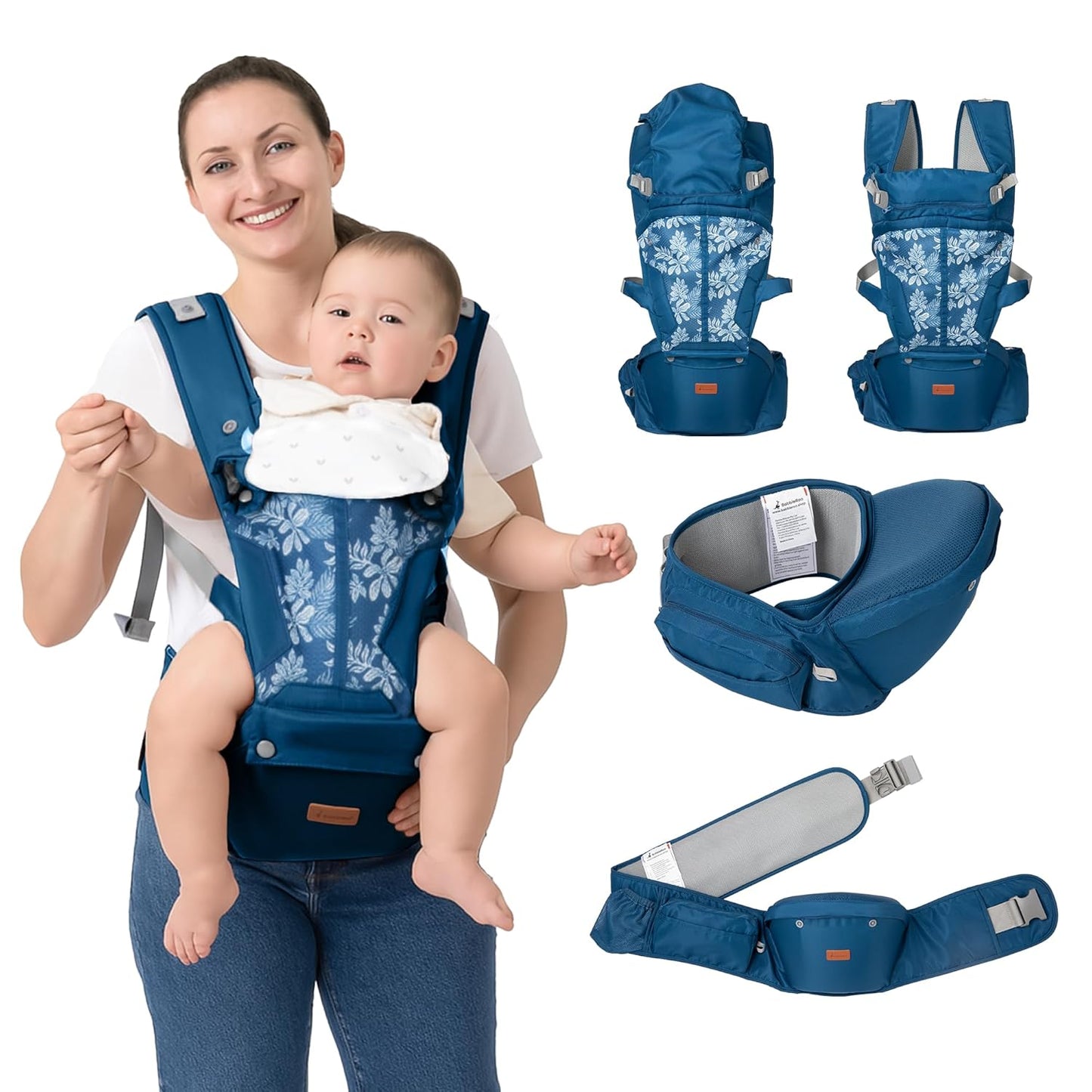 BabbleRoo Grow Carrier: 6-in-1 Baby Carrier for Comfort