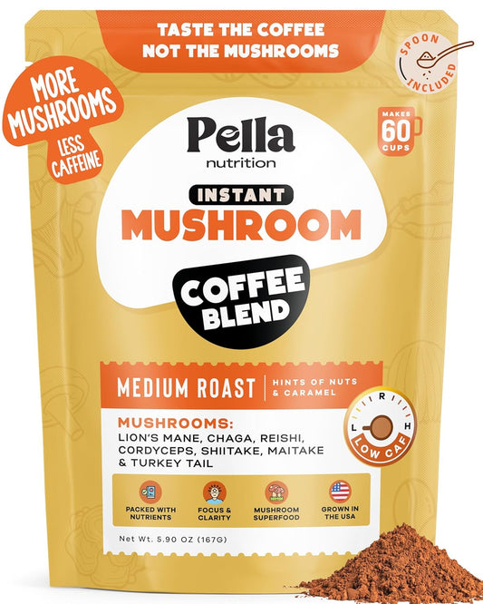 Pella Nutrition 7 Mushroom Low-Caf Coffee