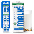 MALK Almond Milk Unsweetened 32oz Pack of 6 - Clean Shelf-Stable Milk