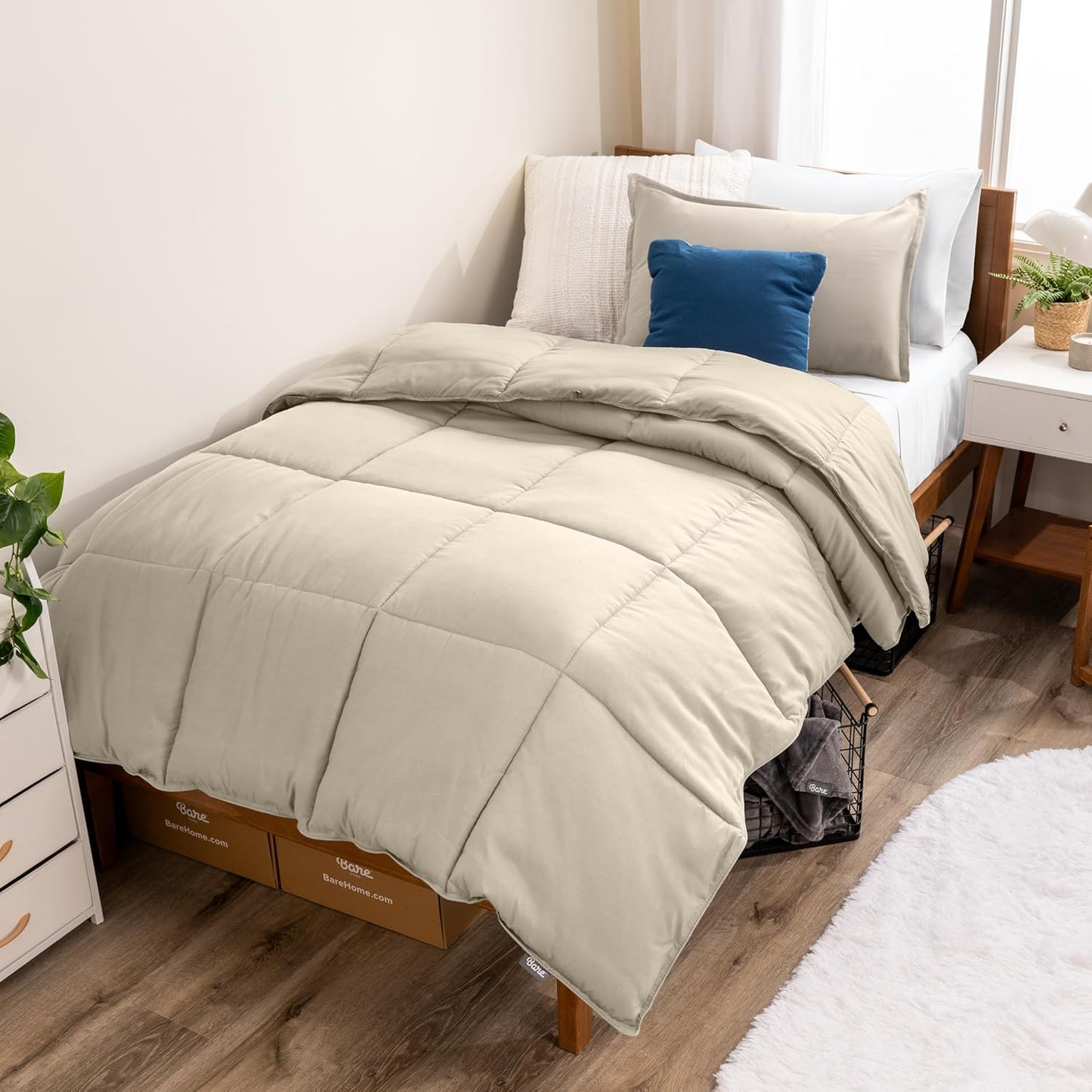 Bare Home Comforter Set - Ultra-Soft Goose Down Alternative