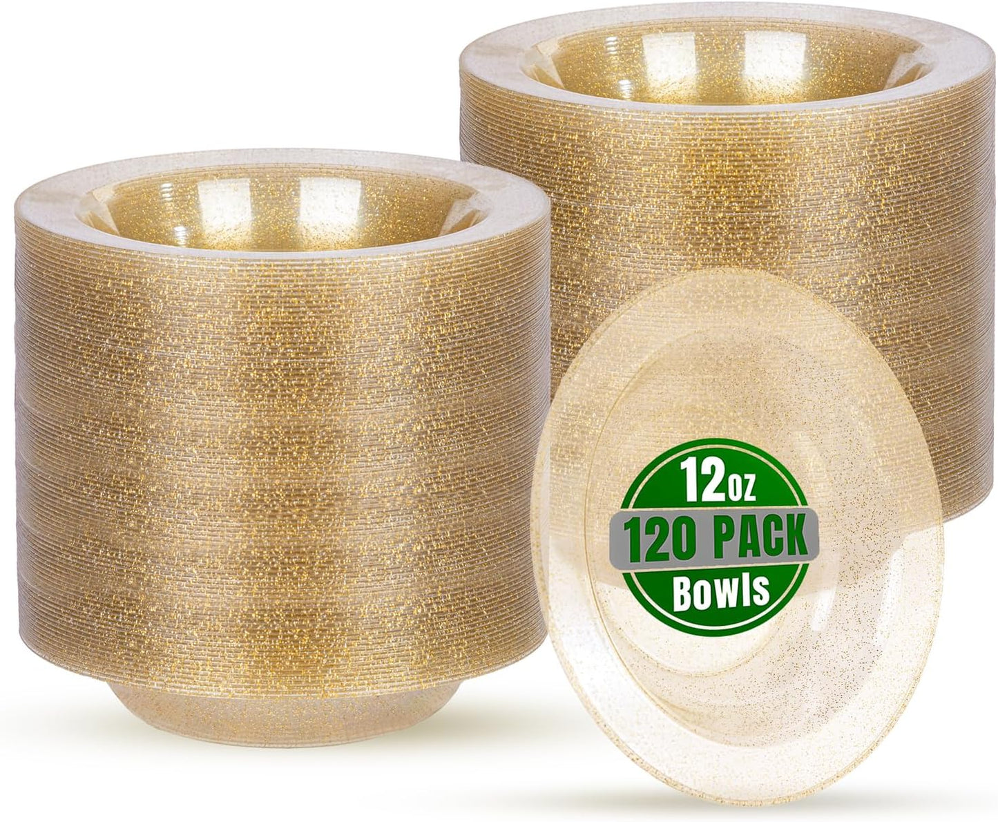 bUCLA 120 Pack Disposable Plastic Bowls for Parties & Events