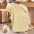 Cozy 50x60'' Heated Blanket - 5 Heat Settings, Auto Shut-Off - Yellow