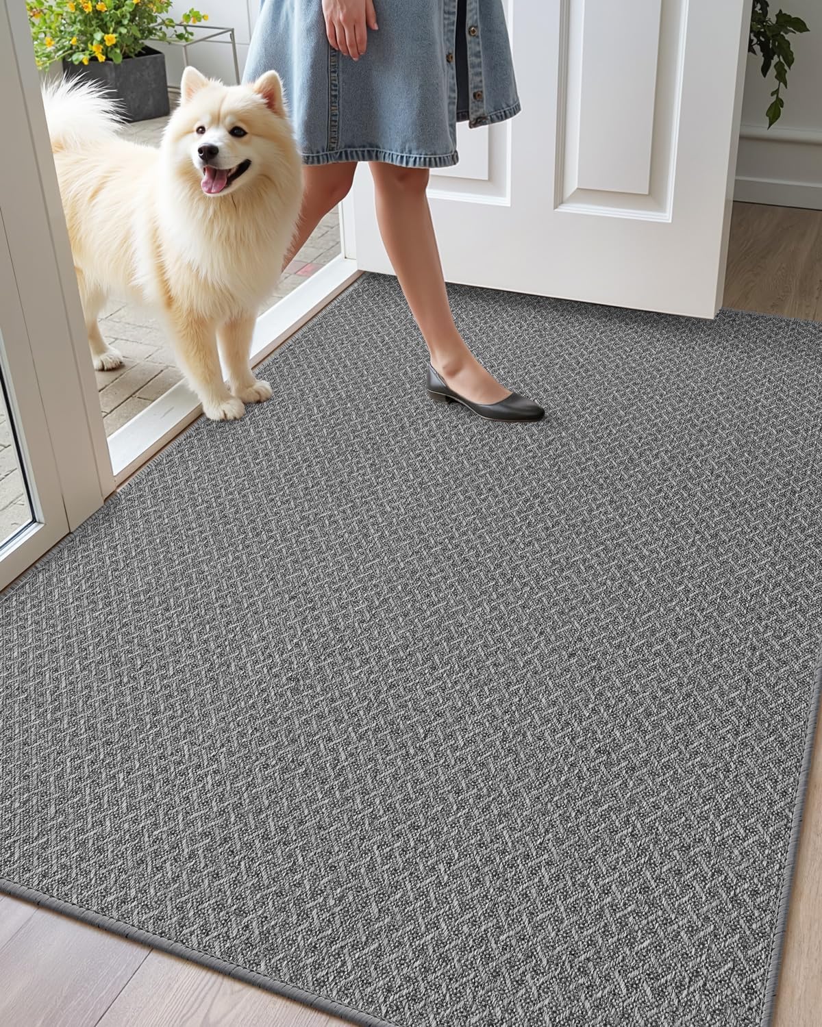 Color&Geometry Ultra Thin Indoor Door Mat for Entryway Use