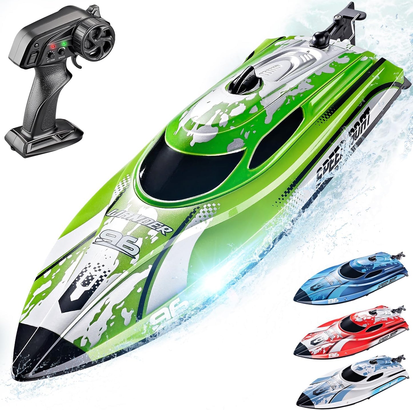 BEZGAR RC Boat for Kids & Adults - Fast 12 inch Speed Boat