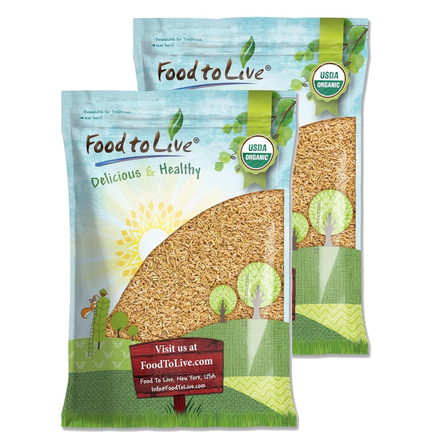 Organic Brown Basmati Rice - Non-GMO, Whole Grain, 20 Pounds