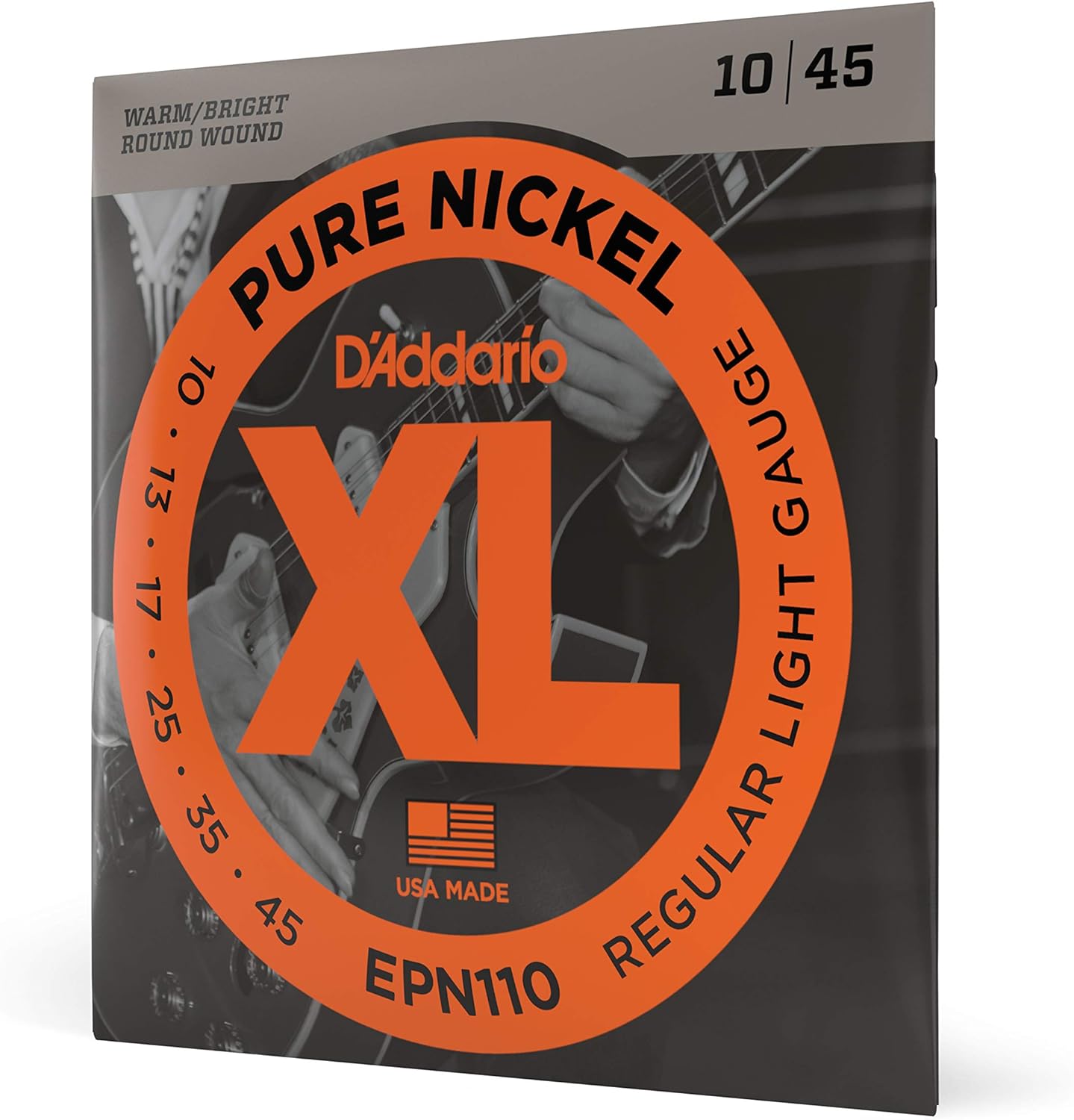 D'Addario XL Pure Nickel Electric Guitar Strings - Warm Vintage Sound