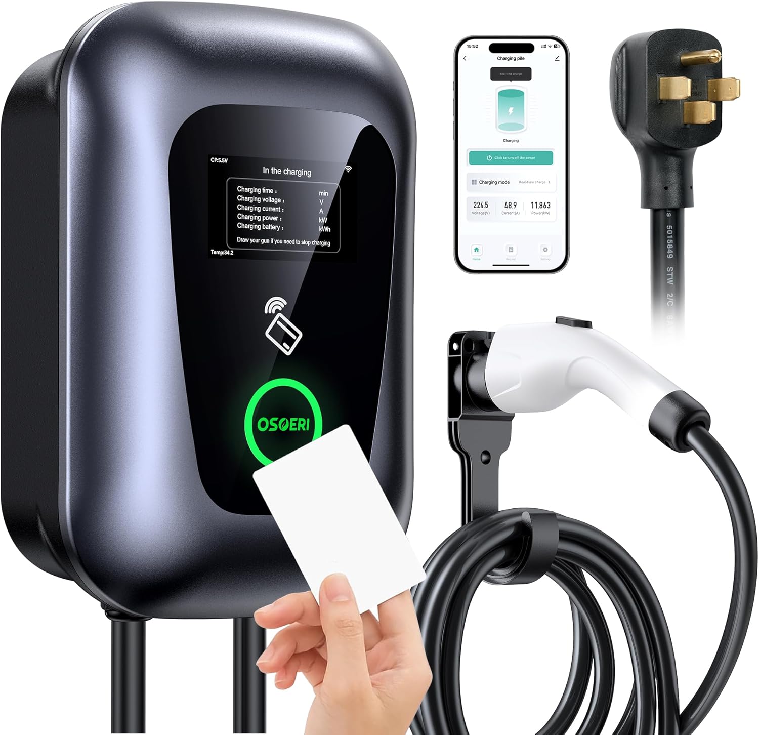 Osoeri Smart EV Charger | Fast Level 2 Charging