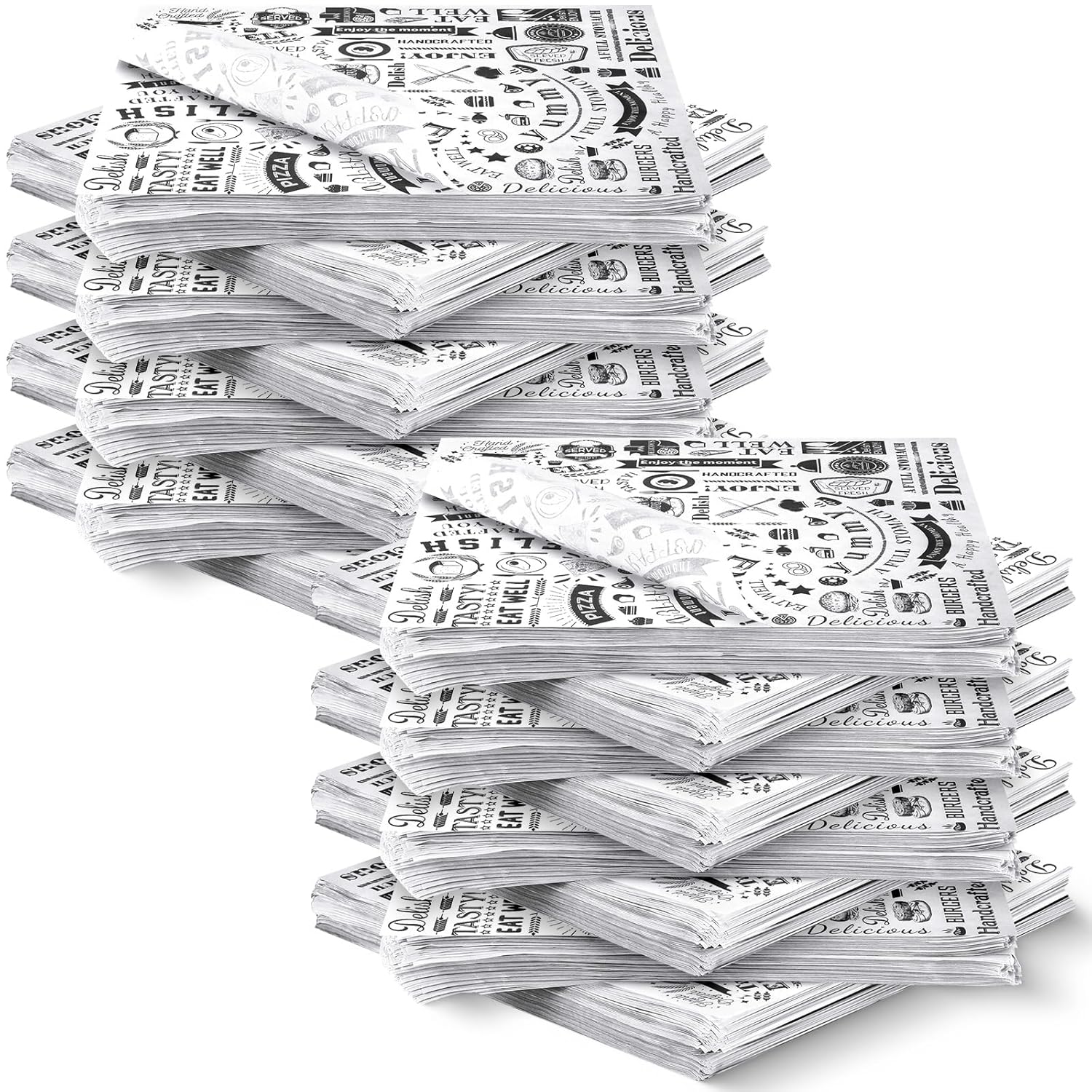 1800 Pcs 12 x 12 Inch Deli Wax Paper Sheets for Food Wrapping