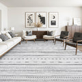 10x14 Area Rugs for Living Room Machine Washable Boho Black