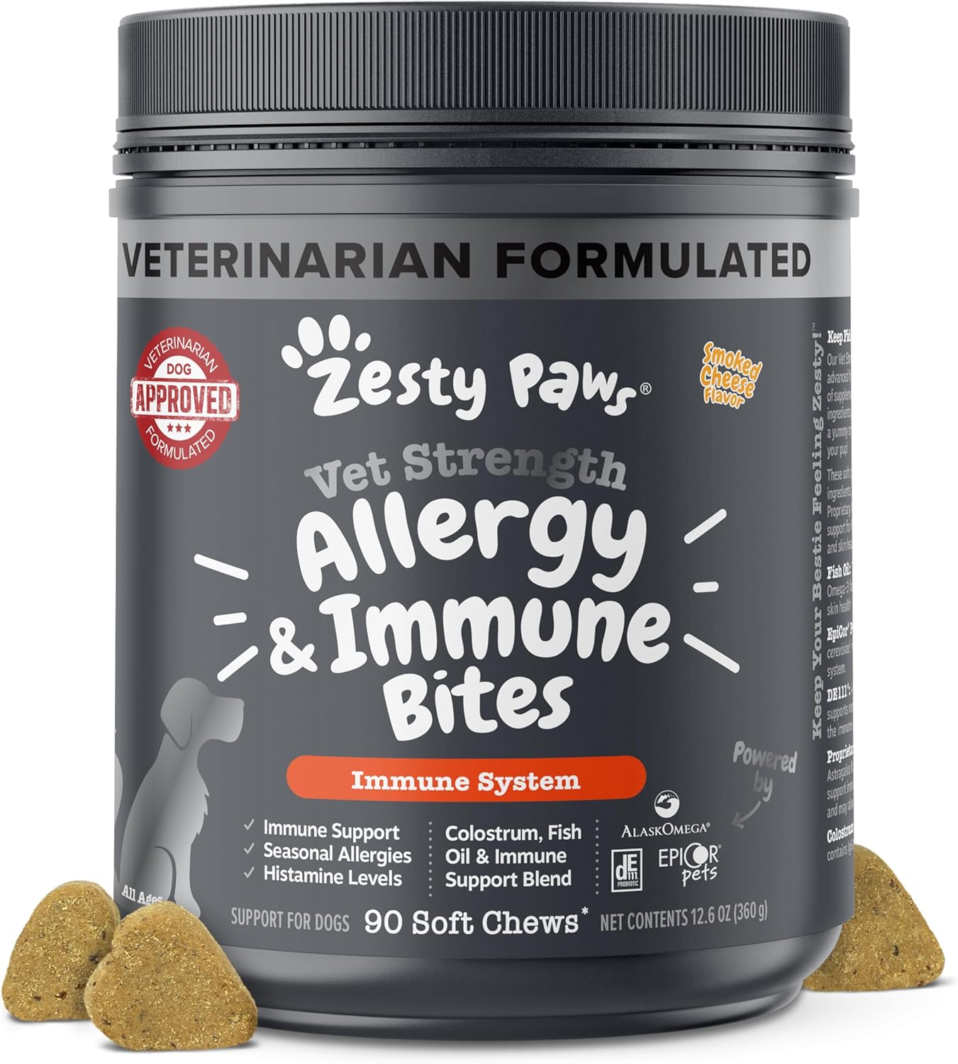 Zesty Paws Vet Strength Dog Allergy Relief Chews for Itchy Skin