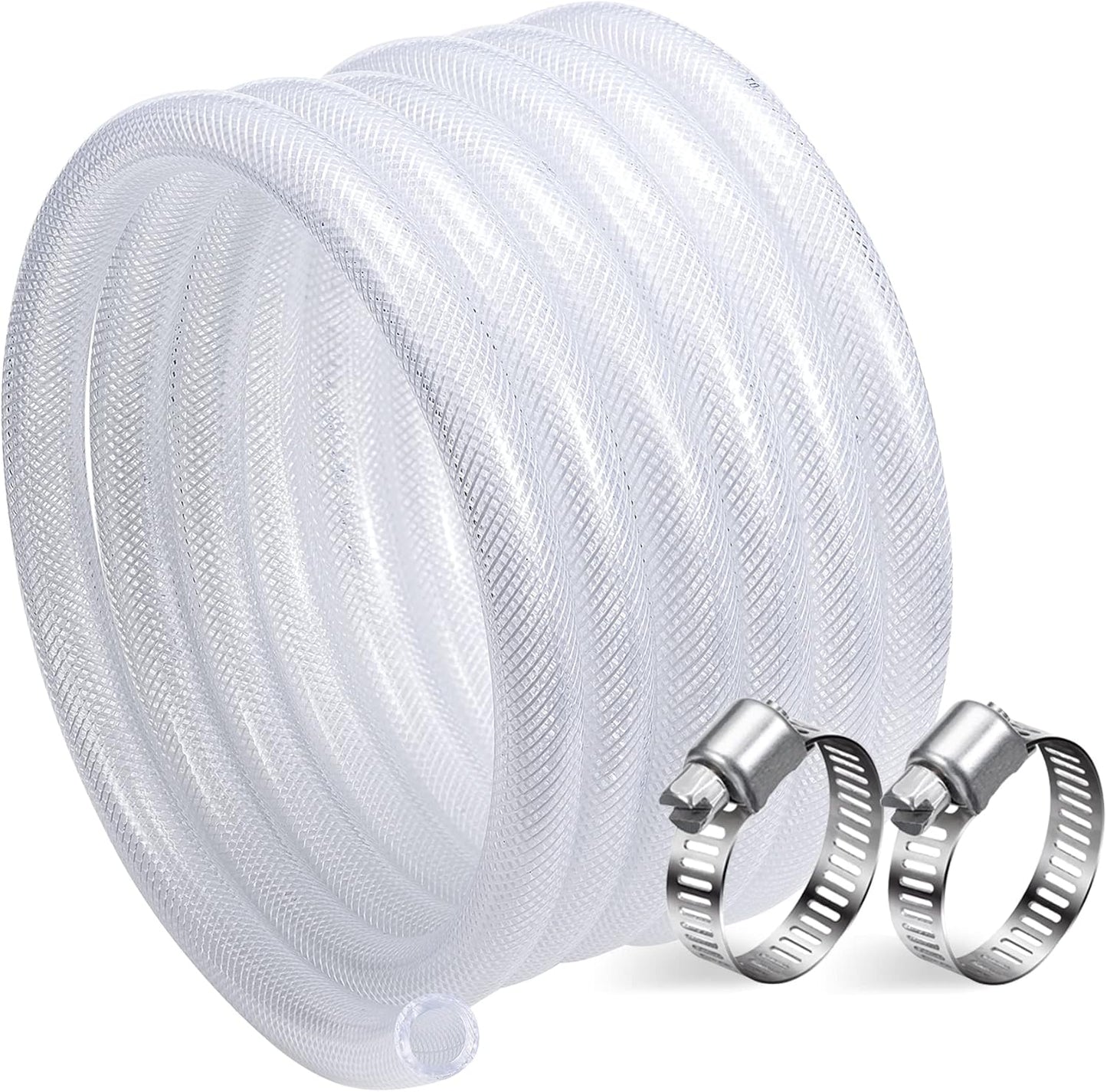 DAVCO 3/8 ID Heavy Duty Braided Clear Plastic Vinyl Tubing