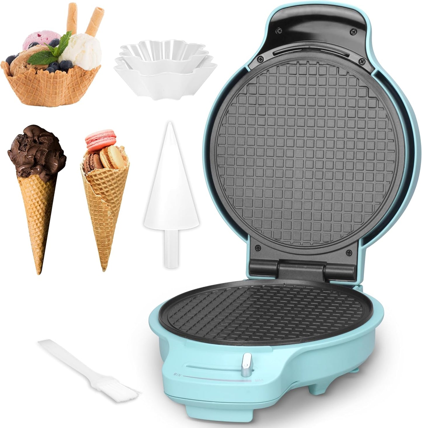 Baker's Friend Waffle Cone Maker Machine for Delicious Treats