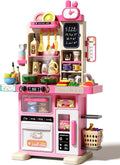 33.8IN Kids Kitchen Playset with Realistic Lights & Sounds