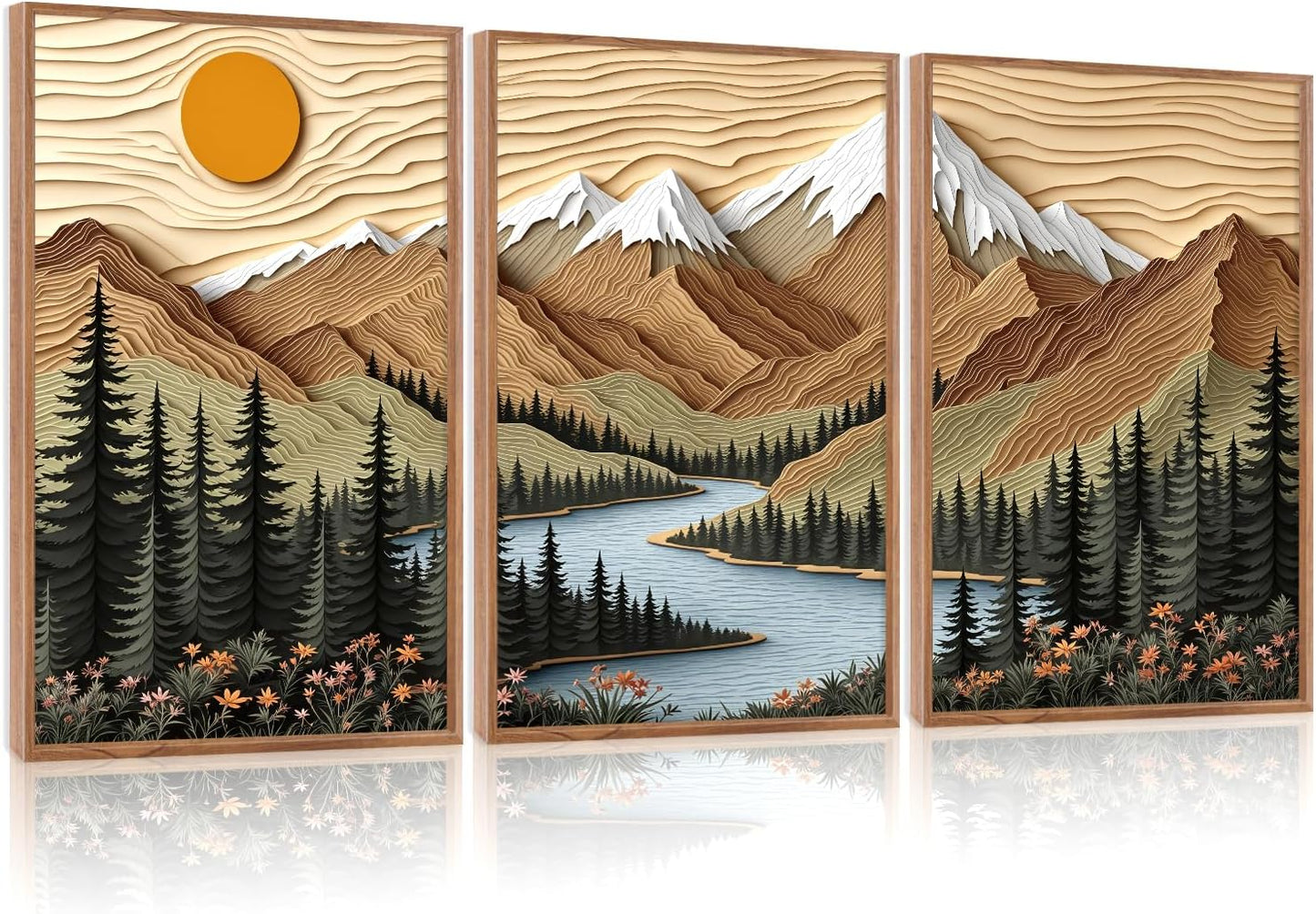 CHDITB Mountain Frame Canvas Wall Art for Nature Lovers