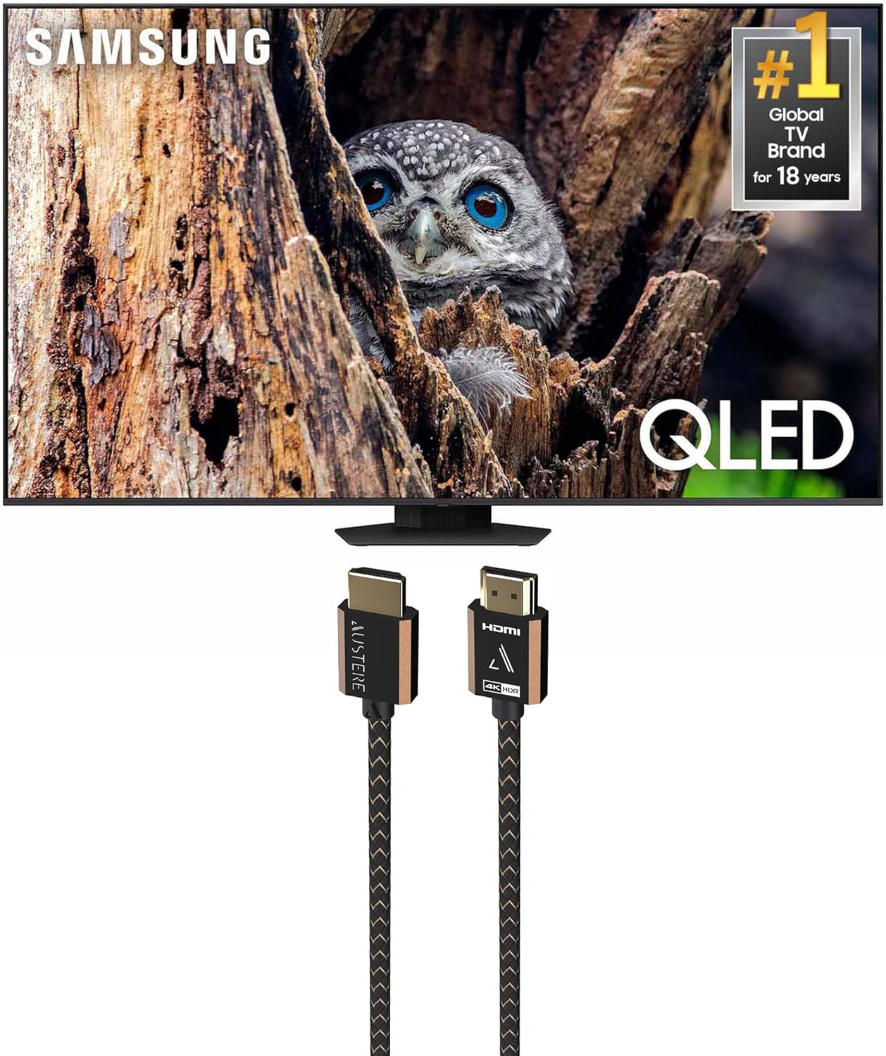SAMSUNG 50 QLED 4K TV + Austere 4K HDMI Cable