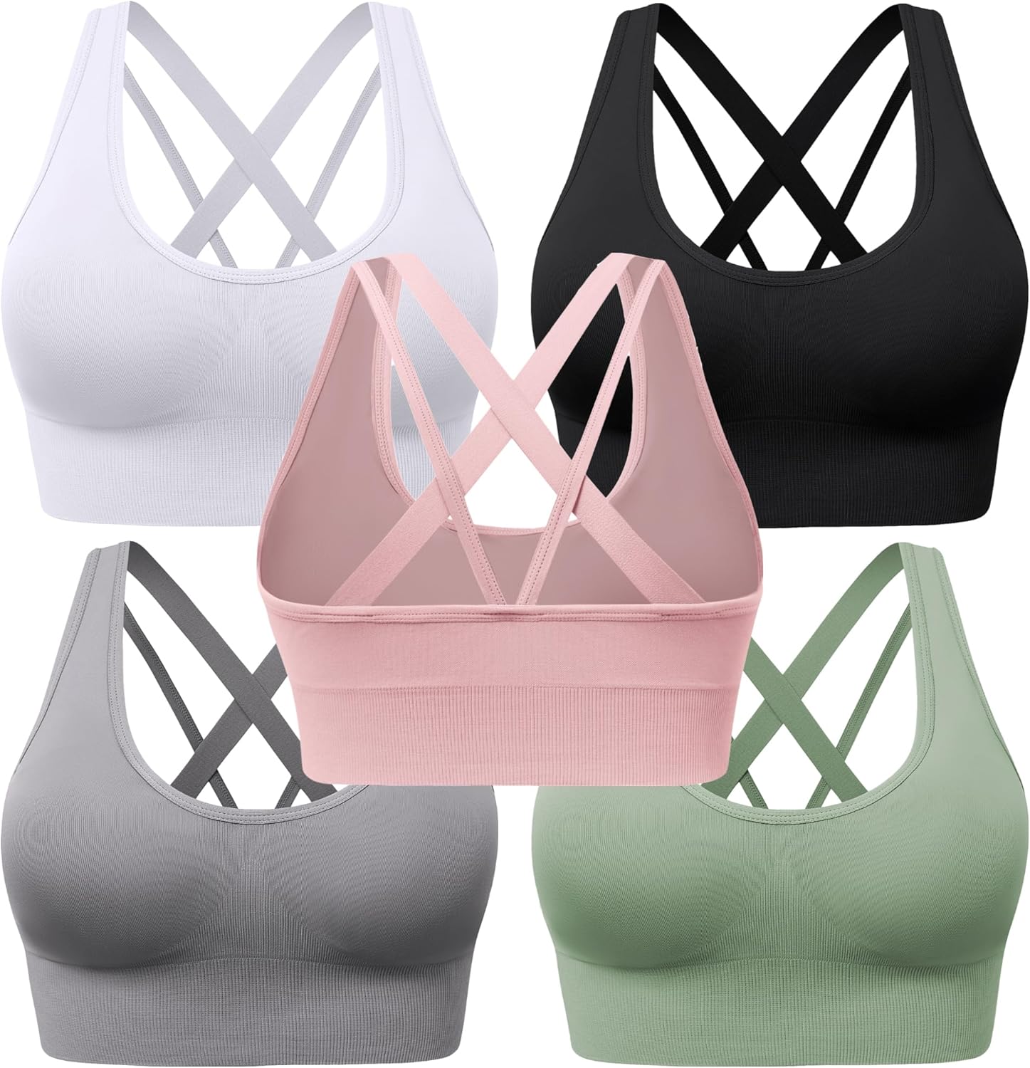 Evercute Sports Bra for Women: Stylish Medium Support Yoga Bra