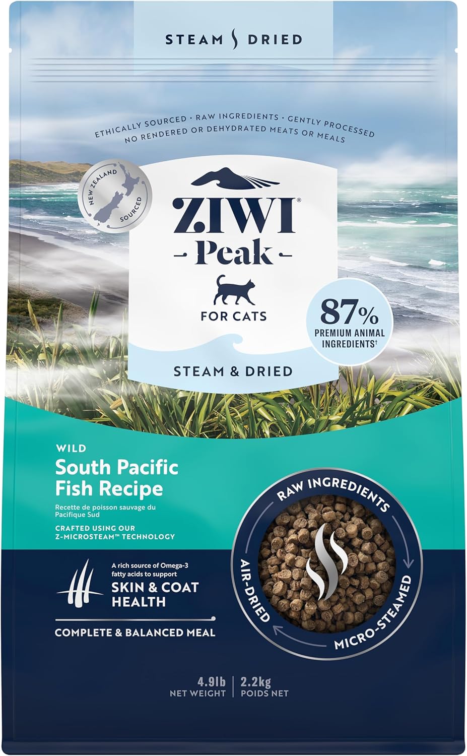 ZIWI Peak Steam & Dried Cat Food for Healthy Skin & Coat