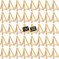 Mini Wood Easel Stands 100 Pack - Small 5in Tabletop Displays