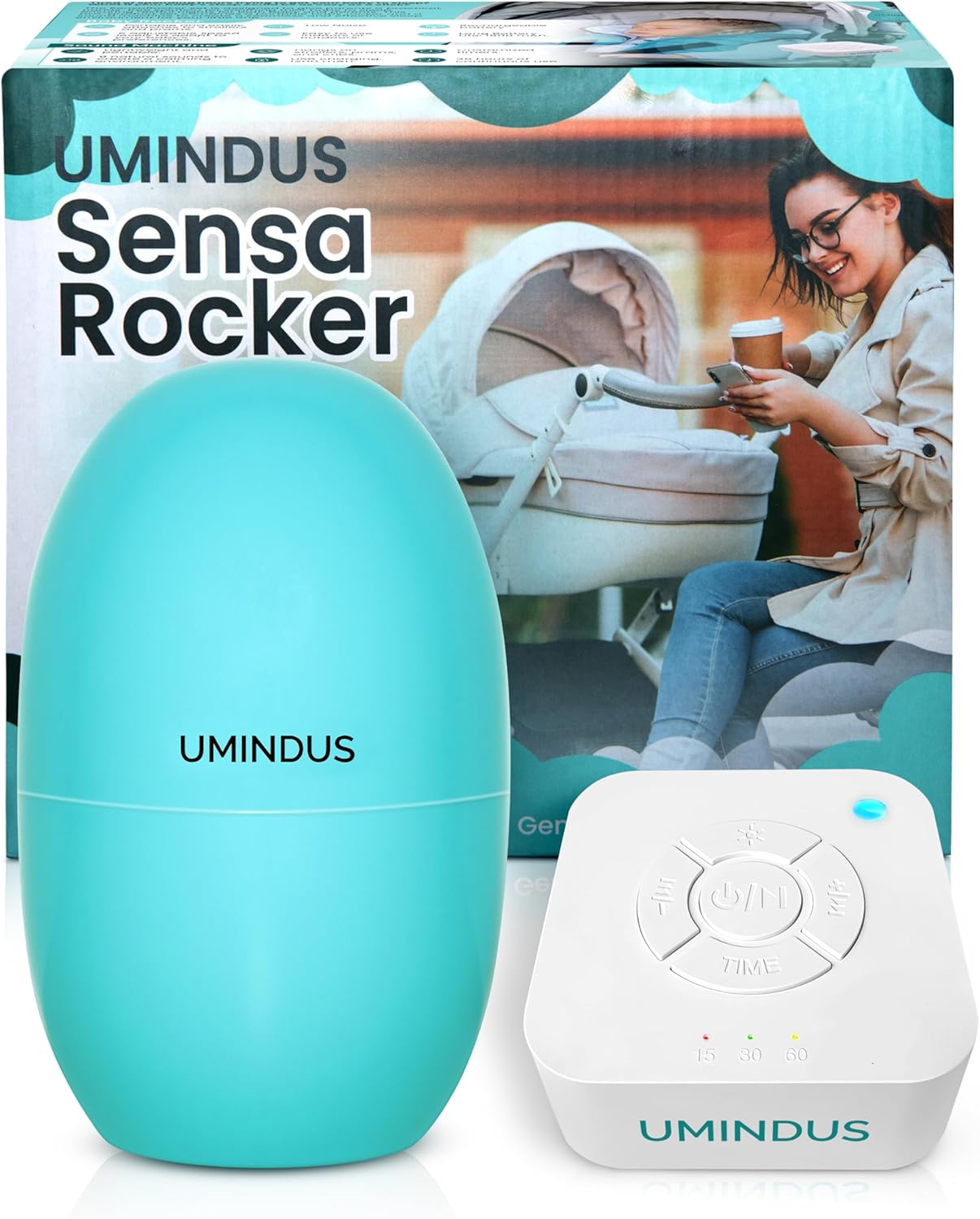 SensaRocker 2-in-1 Baby Rocker & Sound Machine for Newborns