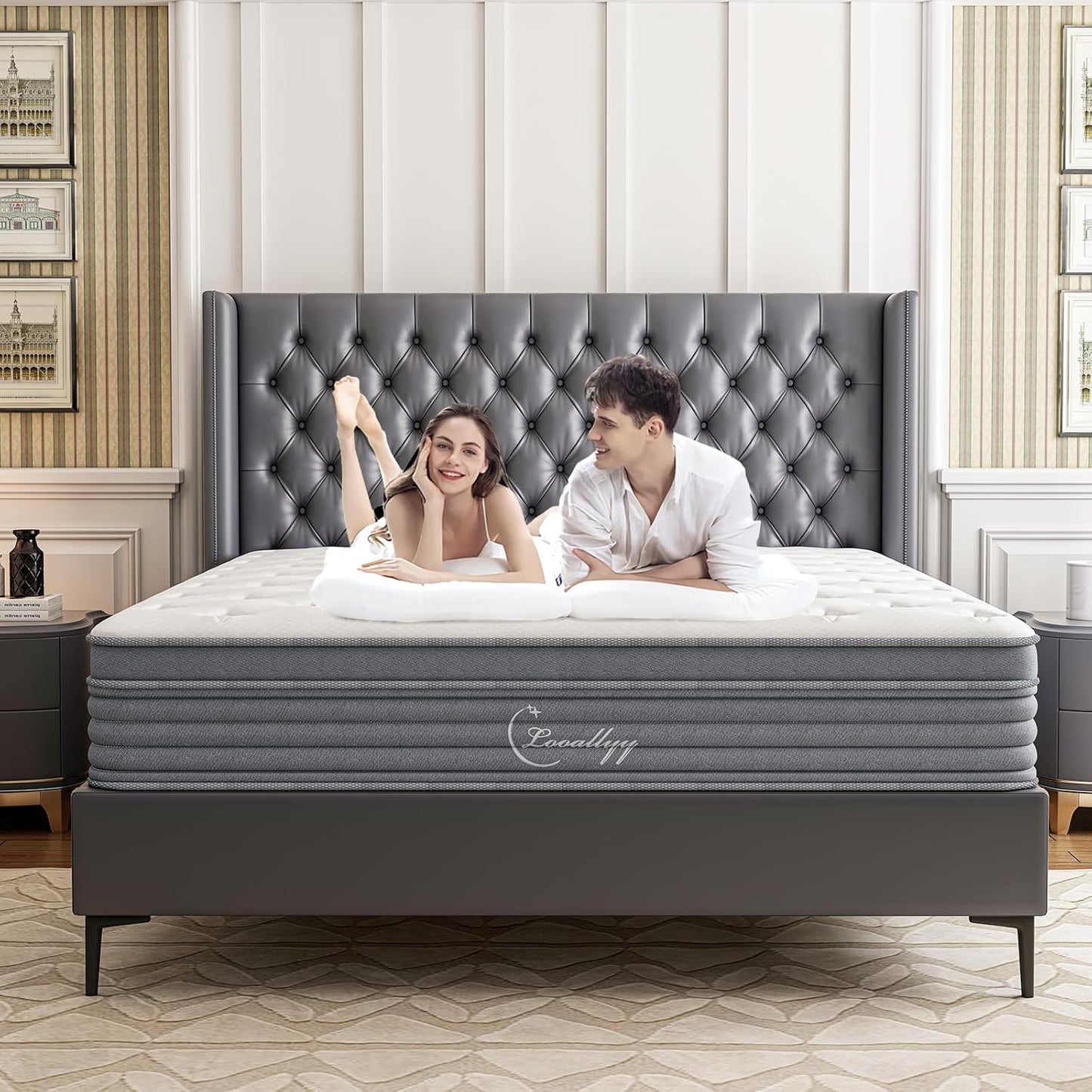 12 inch Full Mattress with Pocket Spring Support for Deep Sleep