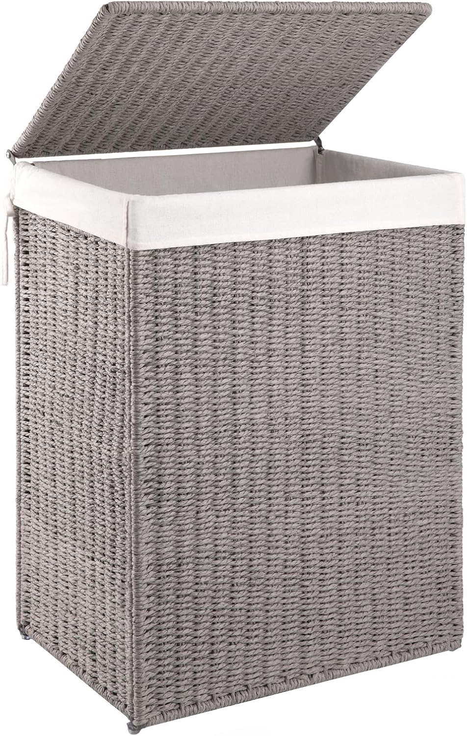 OIAHOMY Laundry Hamper with Lid, 23.8 Gal Wicker Basket