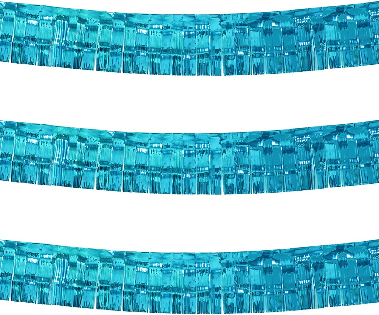 Shiny Turquoise Foil Garland - Pack of 3 | Perfect for Celebrations!