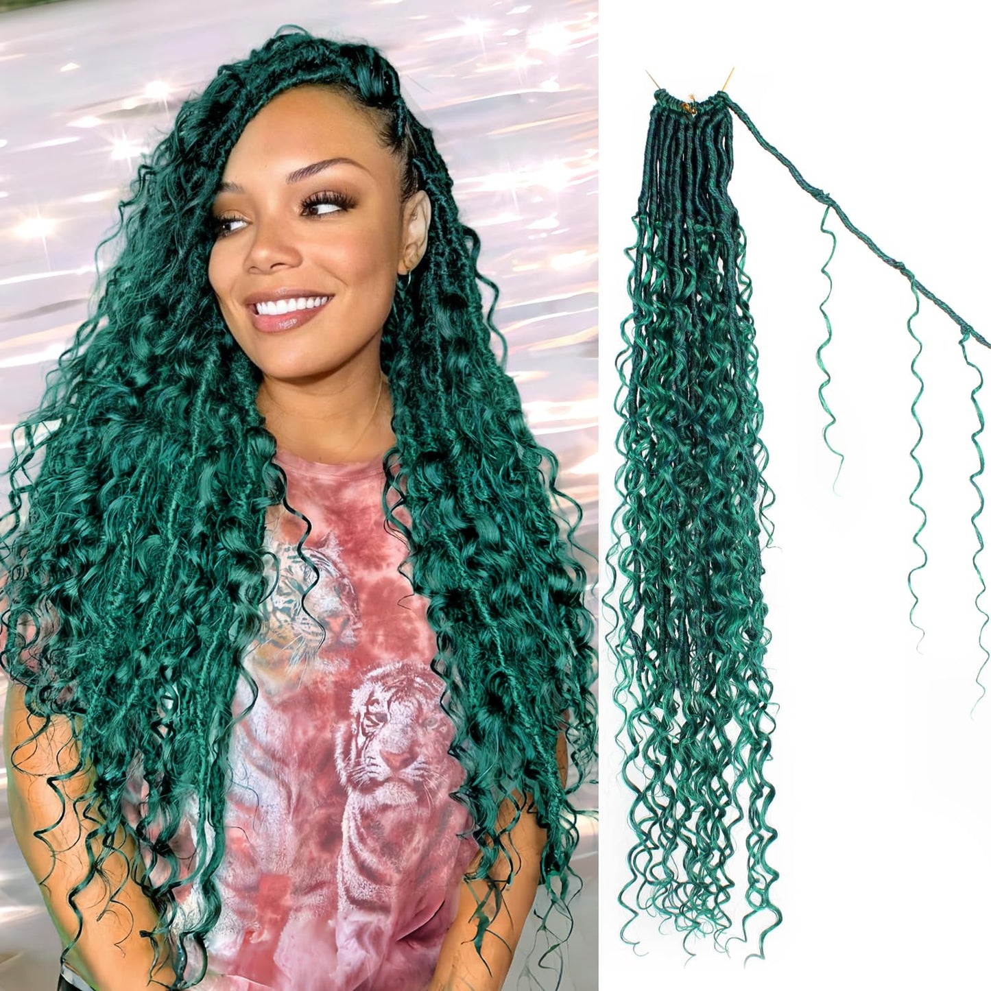 Green Boho Faux Locs Crochet Hair for Stunning Styles
