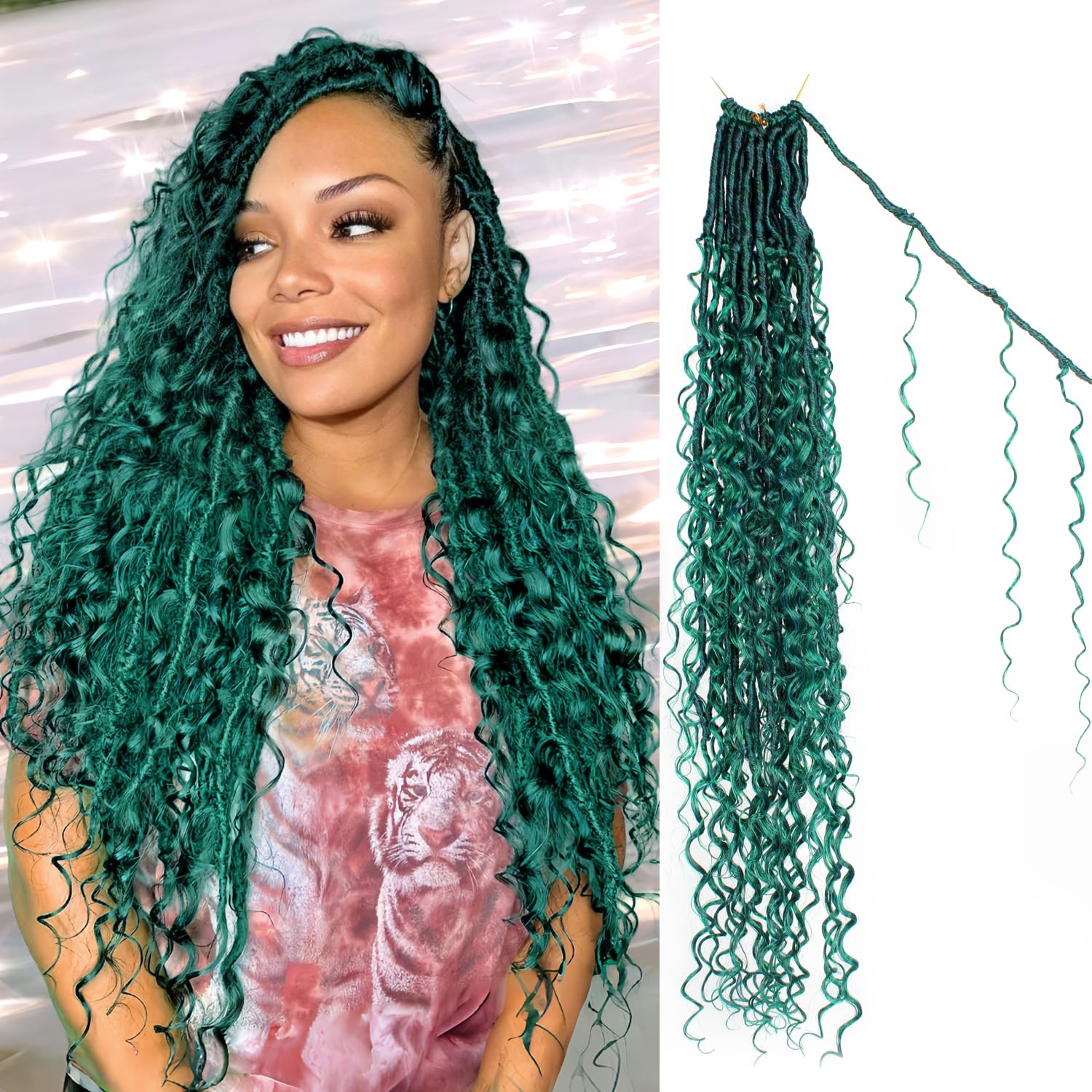 Green Boho Faux Locs Crochet Hair for Stunning Styles
