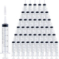 Bulk 100 Pack 20ml Plastic Syringes with Tip Cap - Lab & Pet Use