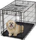 MidWest Ovation Medium Folding Dog Crate - Space-Saving Up & Away Door