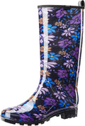 HISEA Women's Rain Boots Colorful Printed Waterproof Knee High