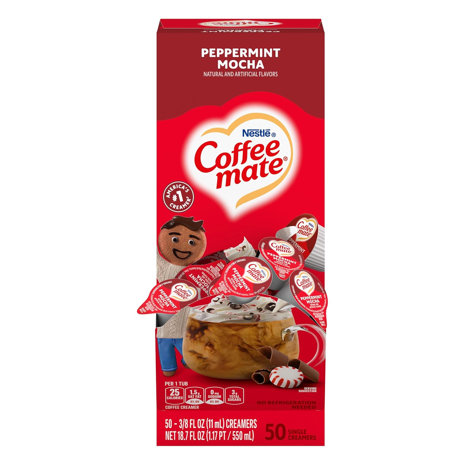 Nestle Peppermint Mocha Creamer Singles - 50 Pack