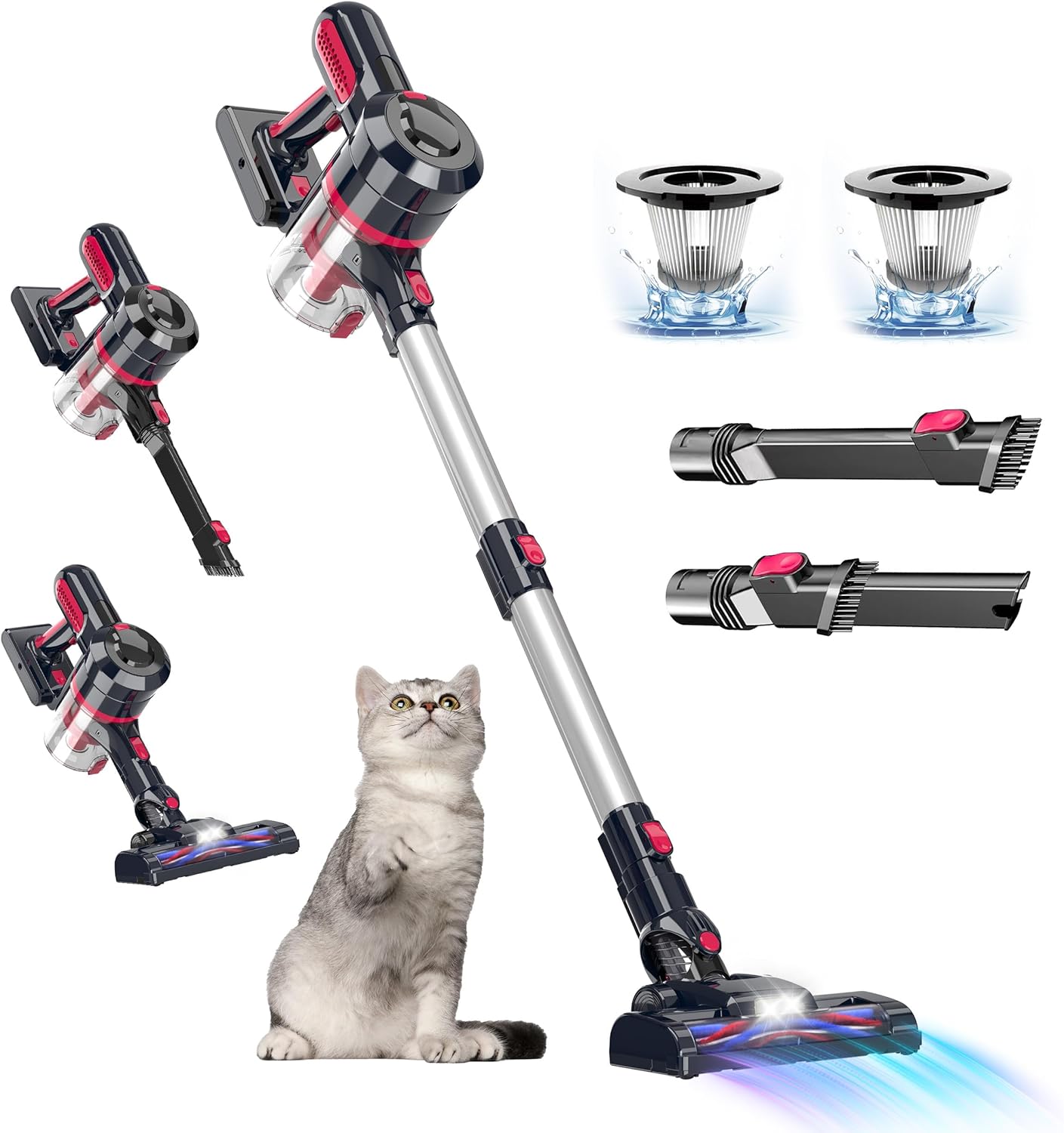Powerful Lightweight Vacuum Cleaner with Strong Suction for Home
