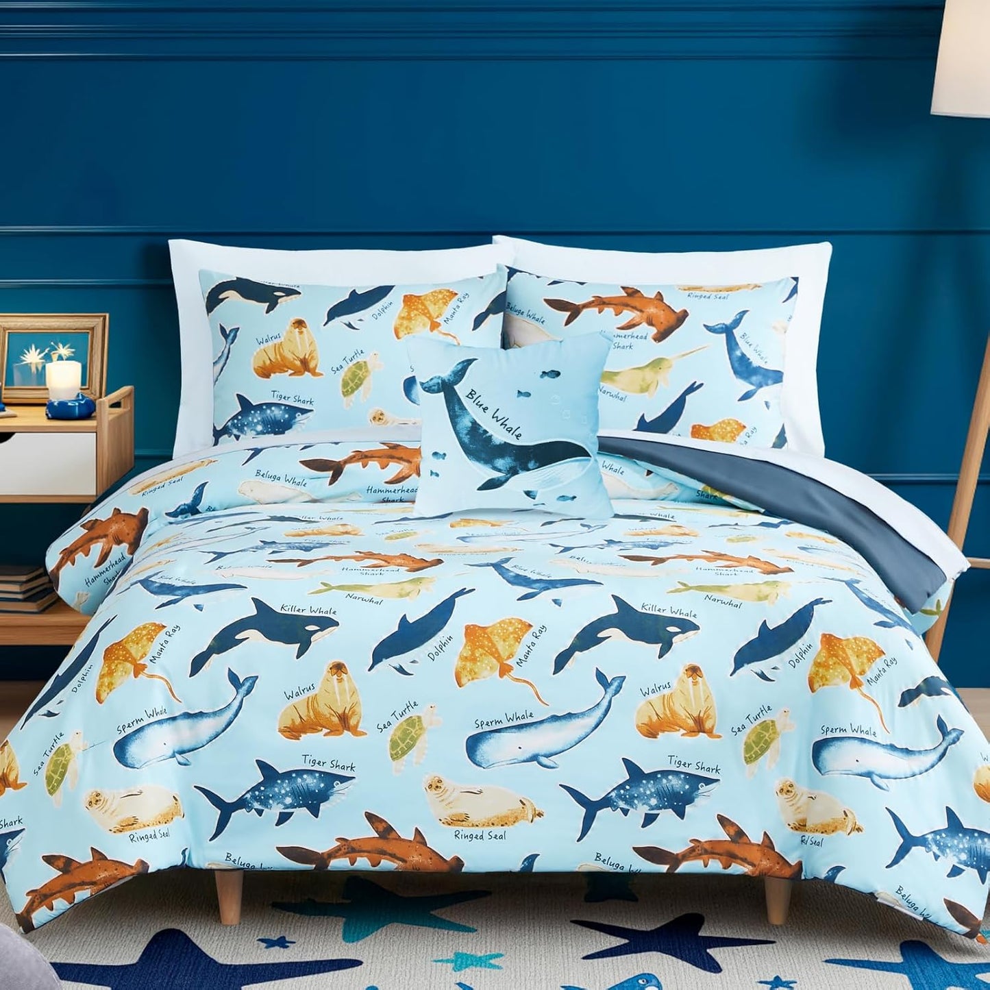 Kids Comforter Set Full Size for Boys, Glow in The Dark Design