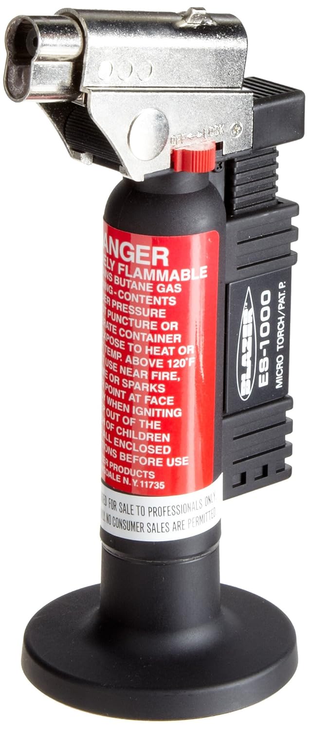 Blazer ES1000 Angled Head Butane Micro Torch for Precision