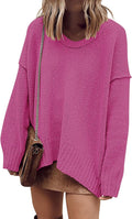 Oversized Casual Loose Slouchy V Neck Batwing Sweater for Women